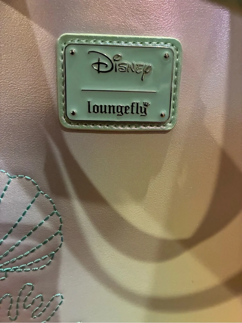 New Loungefly Iridescent Mermaid Ariel Tote in Mint and Red